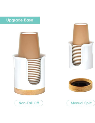 Dispensador de Tazas de Baño Cerámica Blanco Votuyet 9.09x7.19cm