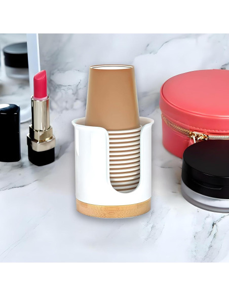 Dispensador de Tazas de Baño Cerámica Blanco Votuyet 9.09x7.19cm