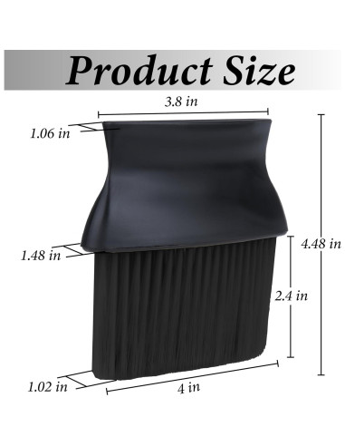 Cepillo de Limpieza para Interior de Coche Ecocstm Negro