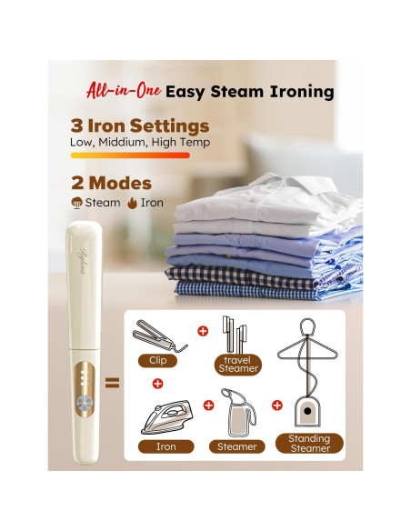 Plancha de Vapor Portátil 3 en 1 HT-2003, Sin Tabla, 180