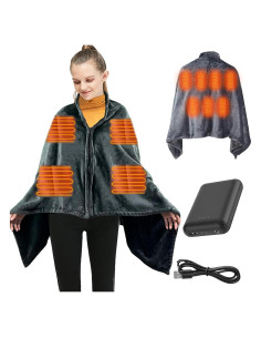 Manta Calentada Portátil MIUPWULA 150x90 cm 7 Zonas Calor