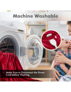 Manta Térmica Eléctrica Giantex Individual 213x157 cm 5 Niveles 2