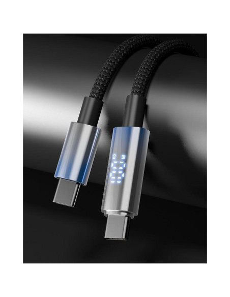 Cable USB C a USB C 100W PD con pantalla LED 1.2m FANTIA
