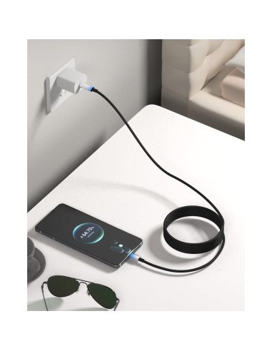 Cable USB C a USB C 100W PD con pantalla LED 1.2m FANTIA