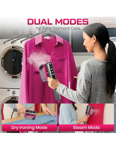 Vaporizador de Ropa Portátil Glewbee 1200W Pantalla Táctil