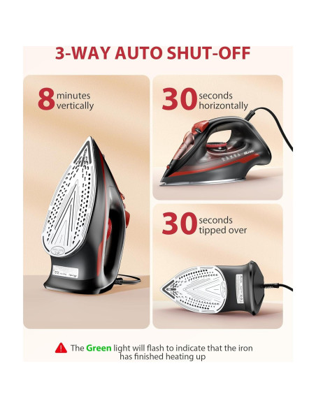 Plancha de Vapor SUNDU HJ-8065, Suela Cerámica, 1500W, 0.35L