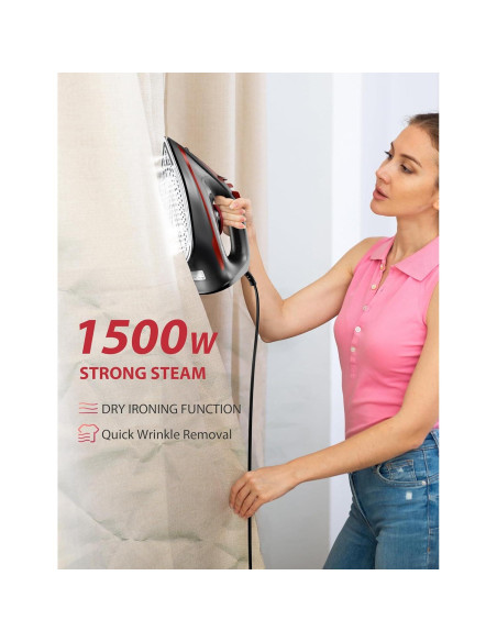 Plancha de Vapor SUNDU HJ-8065, Suela Cerámica, 1500W, 0.35L