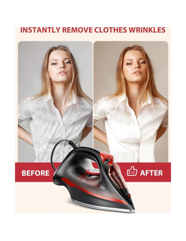 Plancha de Vapor SUNDU HJ-8065, Suela Cerámica, 1500W, 0.35L