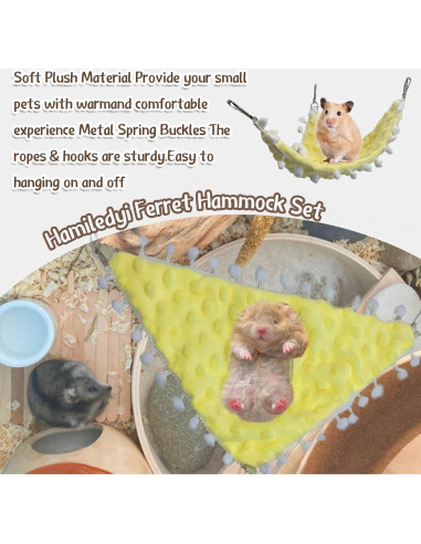 Conjunto de Hamacas para Mascotas Pequeñas Hamiledyi 5Pcs