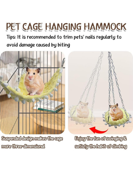 Conjunto de Hamacas para Mascotas Pequeñas Hamiledyi 5Pcs