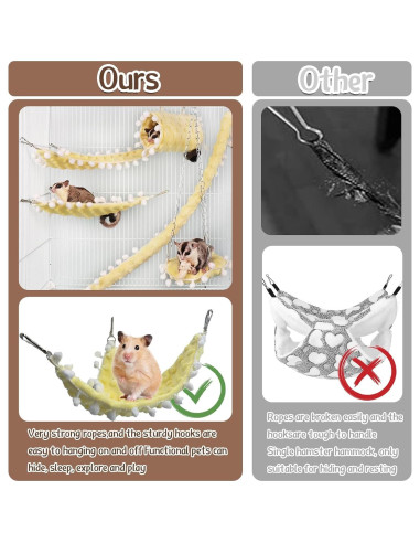 Conjunto de Hamacas para Mascotas Pequeñas Hamiledyi 5Pcs