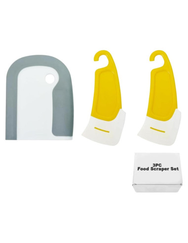 Juego de 3 Raspadores de Silicona L-WASH para Cocina