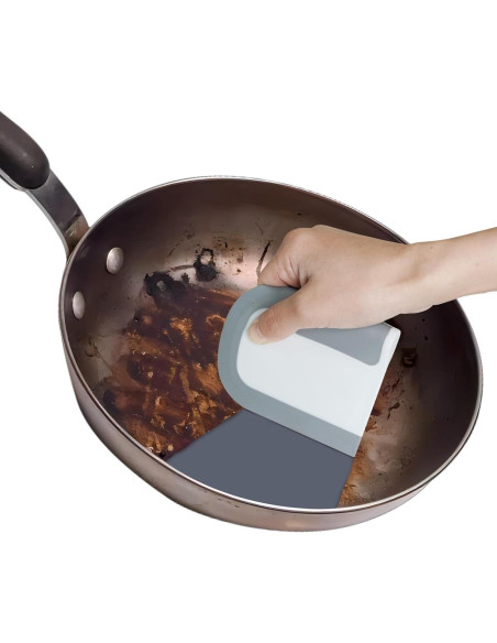 Juego de 3 Raspadores de Silicona L-WASH para Cocina