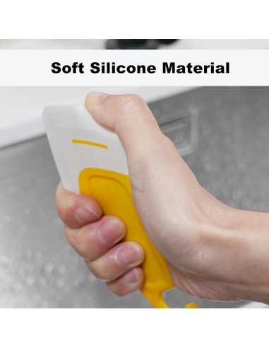 Juego de 3 Raspadores de Silicona L-WASH para Cocina
