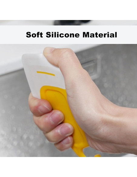 Juego de 3 Raspadores de Silicona L-WASH para Cocina