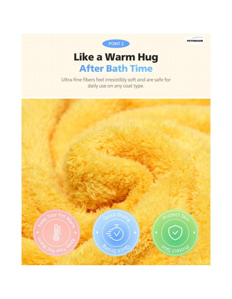 Toalla Ultra Absorbente PETHROOM para Mascotas Mediana 80x40cm