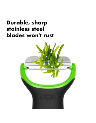 Pelador y Rallador de Cítricos OXO Good Grips, Negro