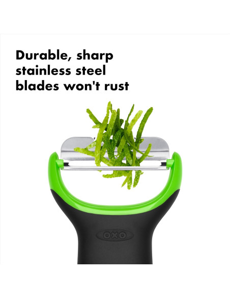 Pelador y Rallador de Cítricos OXO Good Grips, Negro