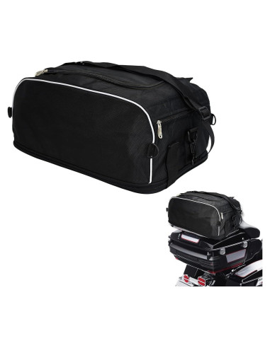 Bolsa de Equipaje Plegable HDBUBALUS para Motocicleta Nylon Negro