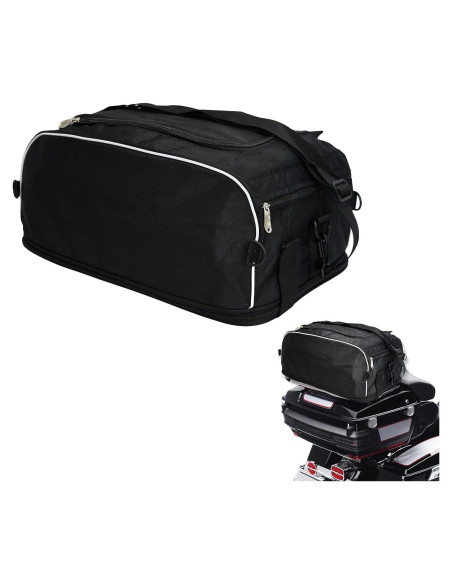 Bolsa de Equipaje Plegable HDBUBALUS para Motocicleta Nylon Negro