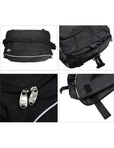 Bolsa de Equipaje Plegable HDBUBALUS para Motocicleta Nylon Negro