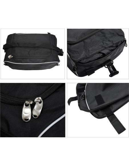 Bolsa de Equipaje Plegable HDBUBALUS para Motocicleta Nylon Negro