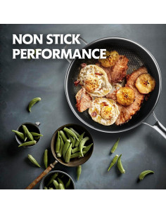 Wok Antiadherente DOTCLAD 33 cm Acero Inoxidable con Tapa 2