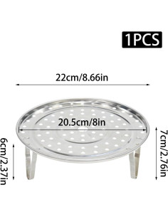 Soporte de Vapor Yinluluna 22 cm Acero Inoxidable Multifuncional 2