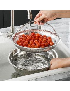 Canasta de Vapor Acero Inoxidable Showeroro 22.5cm - 2 Piezas 2