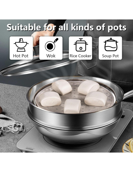 Bandeja de Vapor de Acero Inoxidable 20cm para Olla a Presión