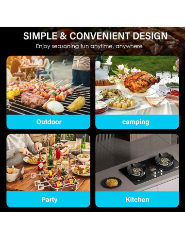 Juego de Molinillos Eléctricos de Sal y Pimienta GEMII Negro