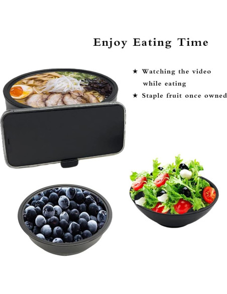 Juego de Tazones de Ramen Lshfwn 3 Piezas Negro 1000ml