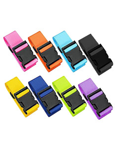 Correas de Equipaje RNNTK 8 Piezas Ajustables Nylon TSA