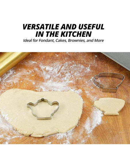 Cortadores de Galletas YAFIYGI en Forma de Taza y Tetera - 2 Piezas