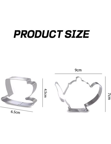 Cortadores de Galletas YAFIYGI en Forma de Taza y Tetera - 2 Piezas