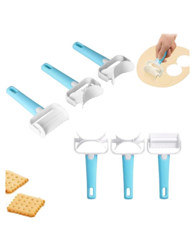 Cortador de Galletas Rodante Cyrank 6PCS Plástico Duradero