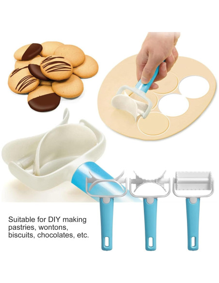 Cortador de Galletas Rodante Cyrank 6PCS Plástico Duradero