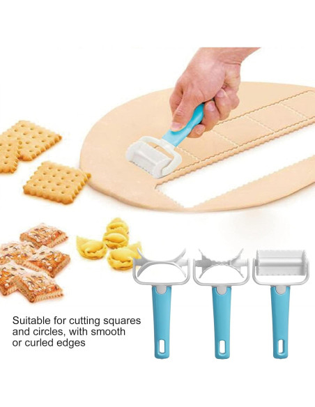 Cortador de Galletas Rodante Cyrank 6PCS Plástico Duradero