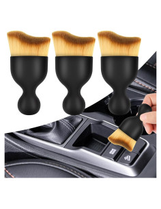 Juego de 3 cepillos de limpieza BUVUDI para interiores de auto