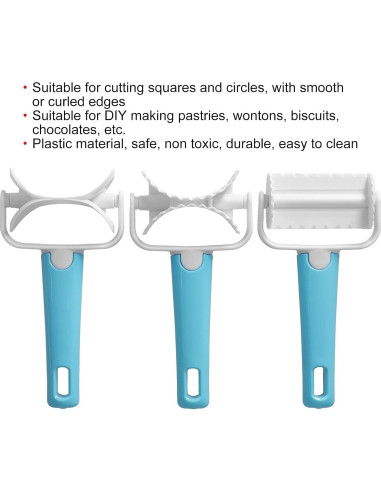 Cortador de Galletas Rodante Cyrank 6PCS Plástico Duradero