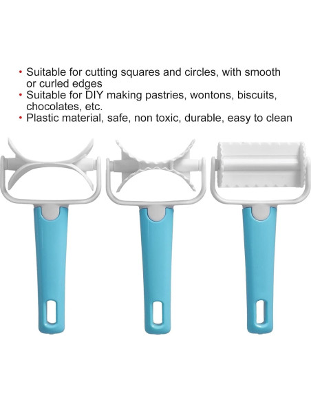 Cortador de Galletas Rodante Cyrank 6PCS Plástico Duradero