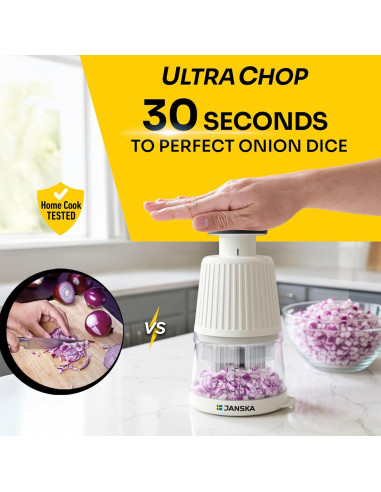 Picador Empujador de Alimentos JANSKA JPC-580, Acero Inoxidable