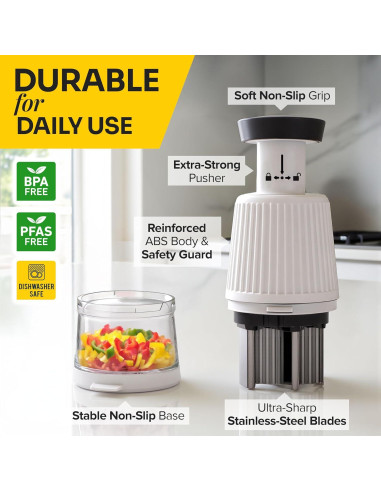 Picador Empujador de Alimentos JANSKA JPC-580, Acero Inoxidable