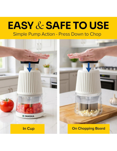 Picador Empujador de Alimentos JANSKA JPC-580, Acero Inoxidable