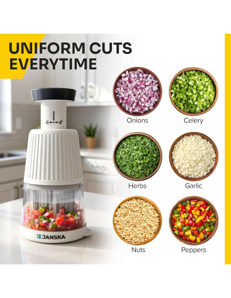 Picador Empujador de Alimentos JANSKA JPC-580, Acero Inoxidable