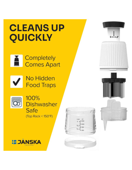 Picador Empujador de Alimentos JANSKA JPC-580, Acero Inoxidable