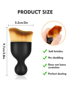 Juego de 3 cepillos de limpieza BUVUDI para interiores de auto 2