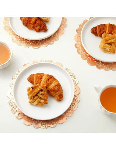 Juvale 100 Manteles Individuales Cobre Rosa 25.4 cm Redondos