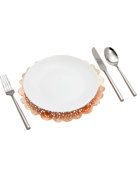 Juvale 100 Manteles Individuales Cobre Rosa 25.4 cm Redondos