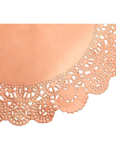 Juvale 100 Manteles Individuales Cobre Rosa 25.4 cm Redondos